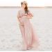 Robe de grossesse pour s ance photo robe de maternit l gante paules d nud es robe de grossesse robe d' t robe longue en mousseline de soie sans bretelles robe longue de mariage XL Rose - Buy Online on GoSupps.com