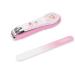 Pafason baby security nail clipper with nail catcher and baby glass nail file Czech float glass stainless steel ideal shower gift for small children infants newborns babies toddlers pink
