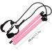 Glkeby Adjustable Pilates Stick with Tension Rope - 2-Part Pink | Enhance Flexibility & Strength for Yoga & Exercise - Buy Online on GoSupps.com