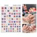 8 Sheet Cute Kids Nail Stickers - Self-Adhesive Nail Art Decals for Holiday Christmas - Colorful Rainbow Design - Nail Supplies & Accessories - Buy Online on GoSupps.com