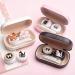 Cute Cartoon Contact Lens Container - Portable Eye Care Kit | Black Fall Fox Design for Home & Travel - Buy Online on GoSupps.com