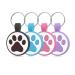 Whoseid QR code Cat brand changeable pet online profile several emergency contacts scanning QR code email notification for immediate locations (medium to large breeds-3.2 cm medium to large BREEDS-1.25 "Black & blue& Rose & Lila