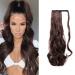 GUILOPOER Wrapped Ponytail 55 cm Long Curly Hairpiece Braid Clip in Ponytail Wavy Curly Synthetic Hair Extension for Women (2/33)