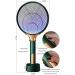 2 in 1 Electric Mosquito Swatter Silent Pest Control Insect Trap Racket 1200mAh USB Rechargeable Anti Fly Bug Zapper Killer Black - Buy Online on GoSupps.com