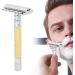 Double-Sided Safety Razor | Manual Retro Razor | Non-Slip Gold Design for Home & Travel - International Shipping Available - Buy Online on GoSupps.com