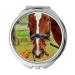 Mirror makeup mirror animal brown eating pocket mirror portable mirror