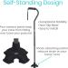 Vive Cane Tip - Quad Rubber Replacement Foot Pad for Walking Canes | Stable 4 Point Self Standing Tripod Stand | Universal 4 Leg Attachment for Walking Stick (Black) - Buy Online on GoSupps.com