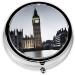 London Round Pill Box - 3 Compartment Decorative Travel Organizer for Tablets & Vitamins - Buy Online on GoSupps.com
