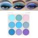 AMY'S DIARY Blue Eyeshadow Palette Blue Purple Matte eye shadow makeup 9 colors Blue Purple Matte Eyeshadow Long Lasting Colorful Eye Shadow Plattet for Women (03) 3 - Buy Online on GoSupps.com
