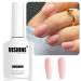Vishine Gel Nail Polish Nude Pink Gel Polish Sheer Neutral Color Jelly Gel Nail Polish Natural Translucent Soak Off U V Gel Nails Nail Art French Manicure at Home Color E022