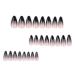 Shop Black Press on Nails - Medium Almond Gothic Ombre Acrylic False Nails | 24 Pcs Glam Manicure - Buy Online on GoSupps.com