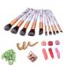 Premium JUN_L 10 Pieces Marble Makeup Brush Set | Synthetic Kabuki Foundation Blush & Eye Shadow Brushes | International Shipping Available - Buy Online on GoSupps.com