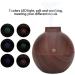 Aromatherapy Diffuser 130ml USB Mini Aroma Essential Oil Diffuser Cool Mist Humidifier Air Humidifier with 7 Ambient LED for Office Desktop Home Bedroom Living Room Study Yoga Spa(Dark Wooden Grain) - Buy Online on GoSupps.com