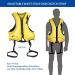 OMOUBOI Inflatable Snorkel Vest Adult Swimming Jacket - Yellow, 90-220 lbs | Dive, Surf, Swim Safely in Water Sports - Buy Online on GoSupps.com