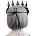 Gothic Flower Crown Headband Rose Hairband Bridal Floral Garland Headpiece Hair Wreath Women Girls Boho Flower Tiara Hair Accessories for Wedding Cosplay Dancing Party Costume Headwear Wine Red - Buy Online on GoSupps.com