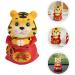 Hoement 2 pcs year of the tiger bobble head ornament 2022 new year sculpture good luck figurines zoo miniature cars bubble toys Home Animal Decoration resin office the bubble God of Wealth Redx2pcs 6X6X9.5CMx2pcs - Buy Online on GoSupps.com