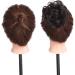 Human Hair Scrunchie Real Messy Bun Updo Extensions Hair Pieces 100% Remy for Women Donut Ribbon Wrap Ponytail Extension Scrunchy Chignons Curly Wavy (#1B Natural Black) - Buy Online on GoSupps.com