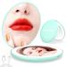 wobsion Travel Makeup Mirror with Lights Rechargeable Dimmable 26 Leds Light Mirror 1x/10x Magnification Compact Mirror with Light 4in Handheld Portable Mirror for Handbag Gifts for Girls Cyan