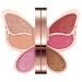 CEFONEY butterfly light shadow palette portable butterfly make-up palette set 6-color butterfly light shadow palette waterproof and durable eyeshadow palette 02 red rose (1 Pack)