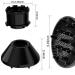 Universal Hair Diffuser for Curly & Wavy Hair + Hair Towel Wrap Set | Adjustable Attachment for Dryer Nozzle (1.5-2.4) - Professional Salon Tool in Black - Buy Online on GoSupps.com