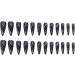 JUSTOTRY Glitter Stiletto Fake Nails - 24 Pcs Long Black French Press on Nails with Beautiful Swirl Almond Patterns - Extra Long False Nails with Glue for Women's Nail Art - Buy Online on GoSupps.com