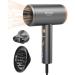 SIYOO Hair Dryer with Diffuser, 1600W Ionic Blow Dryer, Constant Temperature Hair Care Without Hair Damage, Lightweight Portable Travel, Hairdryer, Grey Gold Full Size Grey Gold
