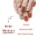 Shop Halloween Skeleton Press-On Nails | 24 Pcs Short Square Acrylic Nails with Star & Moon Designs - Perfect for Spooky Nail Art - Buy Online on GoSupps.com