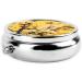 Portable Pear Trees & Blossoms Metal Pill Box - Round Mini 3-Compartment for Small Pills - Travel Essential - Buy Online on GoSupps.com