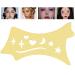Eyeshadow and Eyeliners Stencils Pad - Flexible Soft Eyeliners Tool Precision Beveled Design Eye Liners Reusable Cleaning Cloths for Women Yellow