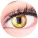Colored yellow contact lenses Anime Yellow Circle Lenses Heroes of Cosplay strongly opaque - with free lentil container - with strength -5.50 diopters