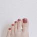 Yienate false nail for toes chic exquisite bride pink purple fake nail for toes complete cover nail tips toenails 24 hours