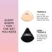 AOA Studio Velvet Puffs Makeup Sponge Set - 6 Velour Blenders for Loose Powder & Foundation - Beauty Tools (Black/Peach) - International Shipping Available - Buy Online on GoSupps.com