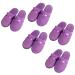 Tianmao 5 pairs of slipper hotels lipper tortier hip slippers with closed toes universal size 28.5 * 11cm coral fleece guest slippers for spa party guests hotel and travel unit size purple
