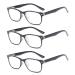 Suertree anti-blue glasses 3 pack spring hinge glasses blue light blocked glasses frame for women men BM161 0.0x 0.