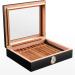 Cigar Boxs Cigar Case Cigar Box Humidors 35 Cigars Cooler Cecigar External Hygrometer Piano Portable Cigar Gift Box Red 26*22*6.8Cm - Buy Online on GoSupps.com