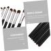 Healeved 7pcs Eyeshadow Daily Use Makeup Brush Horse Hair Concealer Brush Wood Black Lip Brush - Buy Online on GoSupps.com