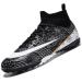 Vtasq soccer shoes men high top tf artificial turf football shoes children boys training shoes professional athletics outdoor sport turf football shoes unisex 39 eu black