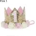 Bodhi2000 Baby Toddler Birthday Hairband | Sequin Flower Crown Headwear - Pink One Size - Buy Online on GoSupps.com