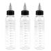 SGFKOP Oil Bottle For Hair 3 PCS Hair Oil Applicator Bottle 110ml Hair Dye Nozzle Bottle With Scale Ratio Measurement For Salon Hair Care Coloring Paint Art Glue