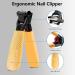 Nail Clippers for Thick Nails - DUAIU Wide Jaw Toenail Clippers Heavy Duty Nail Cutter with Catcher Sharp & Ergonomic Nail Clipper for Men and Women (Yellow) - Buy Online on GoSupps.com