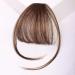 Bangs Bangs Hair Clip in Bangs Heat Resistant Thin Bangs Fringe Bangs Clip on Hairpiece One Piece in Fringe Natural Flat Air Bangs Hair Extensions for Women for Women Curved Bangs for Daily Wear (C B Light brown