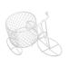 Ipetboom Iron Bicycle Hollow Wrought Iron Candy Box White