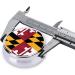 Portable Maryland Flag Metal Pill Box - Round Mini 3-Compartment Design for Travel & Small Pills - Buy Online on GoSupps.com