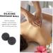 Yoga Massage Ball - Fascia Roll Body Massage Device | Fitness Gym Peanut Roller for Deep Tissue & Muscle Recovery - 12x6.3cm Black - Buy Online on GoSupps.com