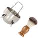 Buy SunshineFace 3 in 1 Shaving Set for Men - Premium Shaving Brush Stainless Steel Soap Dish & Holder - Perfect Grooming Gift - Buy Online on GoSupps.com