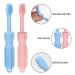 CLdy Baby Biting Toys - 2 BPA-Free Silicone Teething Rings for Babies 3 Months+ - Soft & Stimulating Toothbrush Aid in Blue & Pink - Buy Online on GoSupps.com