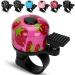 Bicycle bell children - bell bike for children girls boys adult | 120db mini loud bicycle bell for bicycle scooter tricycle wheel - bicycle accessories a strawberry/pink