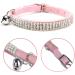 CHUKCHI Soft Velvet Cat Collar with Bells, Adjustable & Bling Diamante - Pink (11 inch) - Buy Online on GoSupps.com