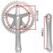 WEERAS Urban Folding Bicycle Crank Set - 46T 130BCD 170mm Single Speed Crankset (Silver) - Buy Online on GoSupps.com