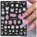 5D Embossed Flower Nail Stickers | DIY Nail Art Decals - Rose & Butterfly Designs - Floral Nail Accessories - Buy Online on GoSupps.com
